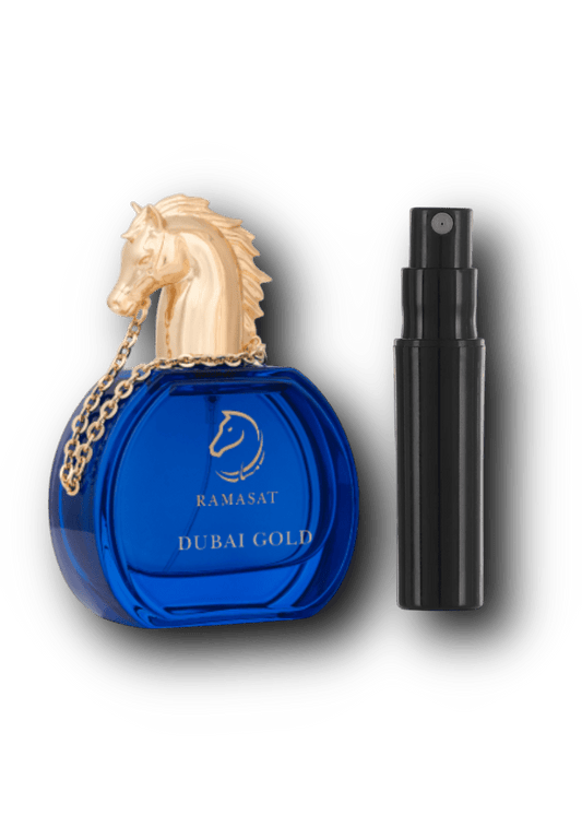 Ramasat Dubai Gold – tuotekuva, 2–10 ml hajuvesinäyte