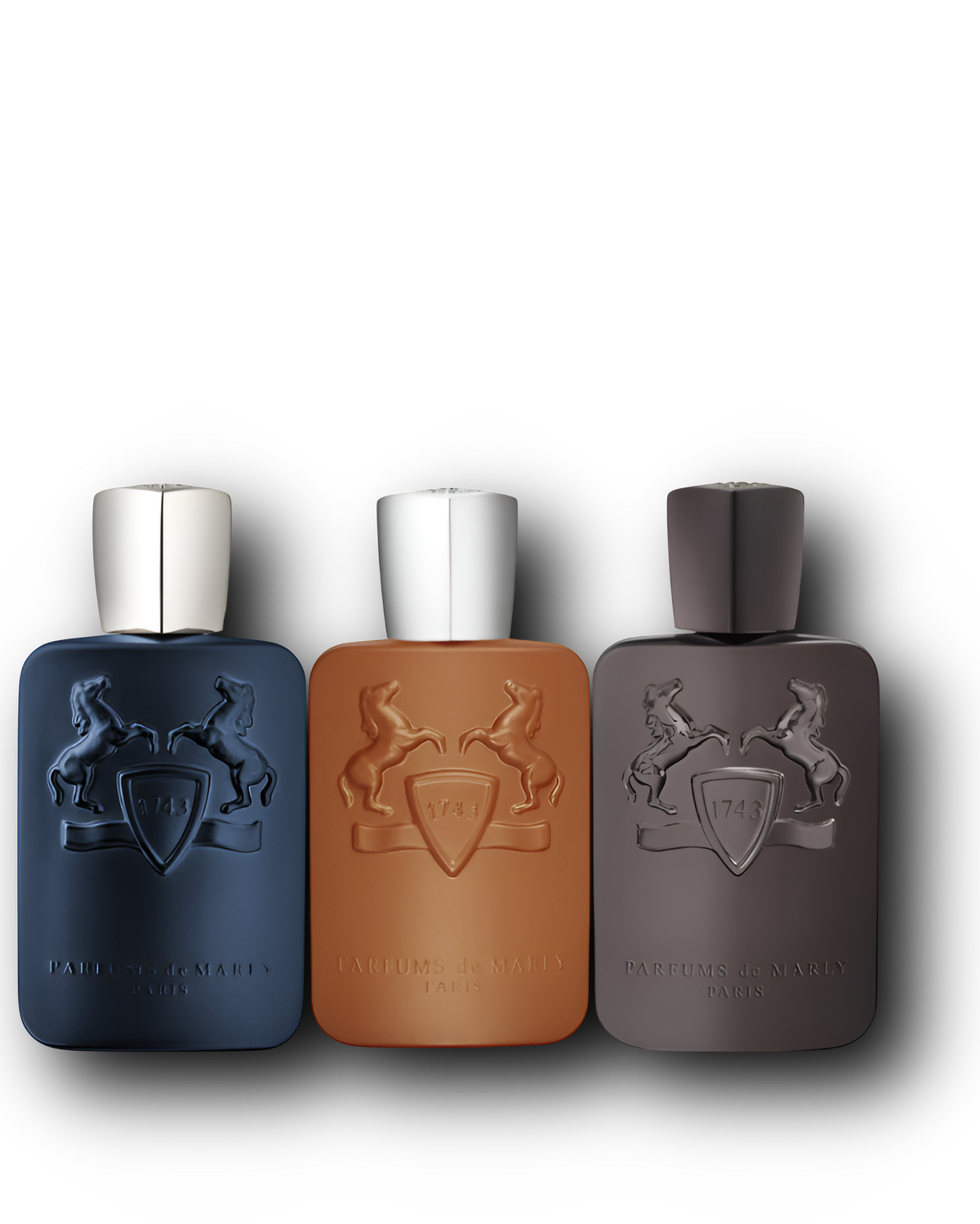 Parfums de Marly: Layton, Herod, Althair – näytesetin kolme tuoksua alkuperäisissä hajuvesipulloissa